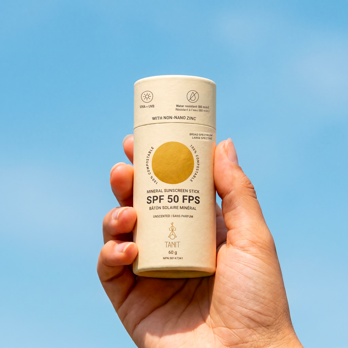 Bâton Solaire Minéral TANIT – Visage & Corps FPS 50