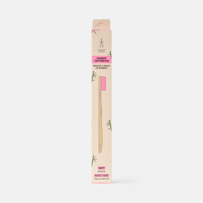 Caisse de 12 brosses à dents adultes souples en bambou 4 couleurs