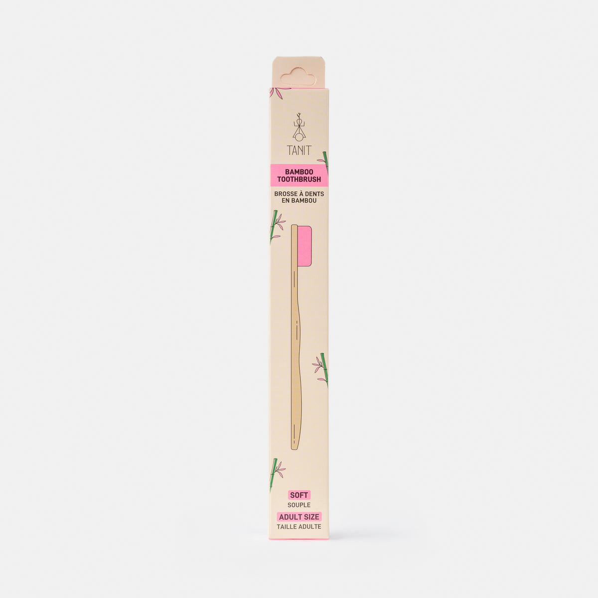 Caisse de 12 brosses à dents adultes souples en bambou 4 couleurs