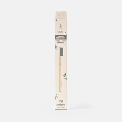 Caisse de 12 brosses à dents adultes souples en bambou charbon