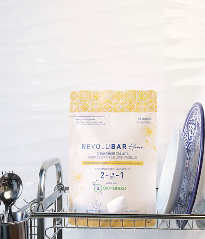 Dishwasher Tablets – Plastic-Free, Plant-Enzyme Formula (35 tabs)