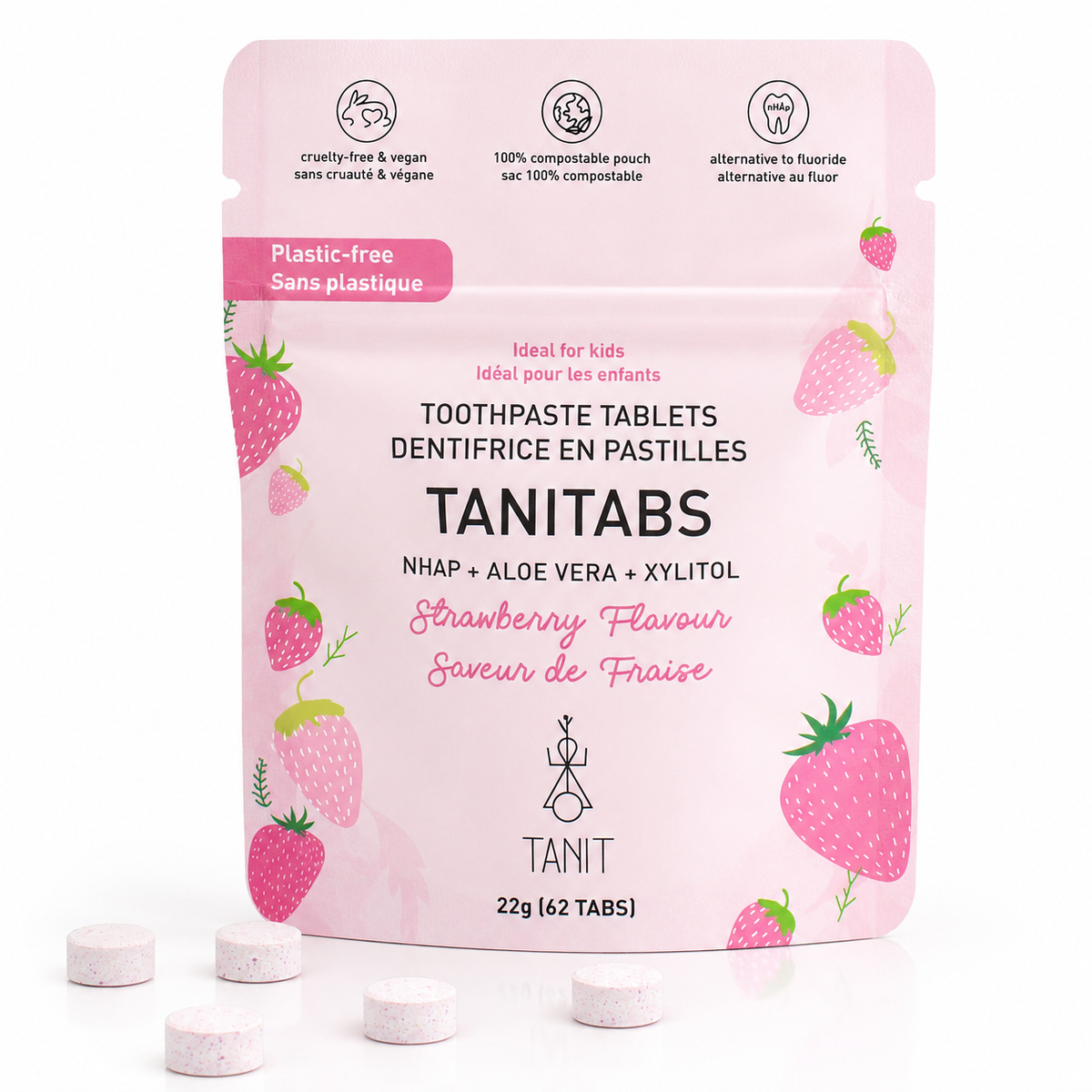 Tanitabs Eco-Refill Packs – Small (62 tabs) Compostable Pouch