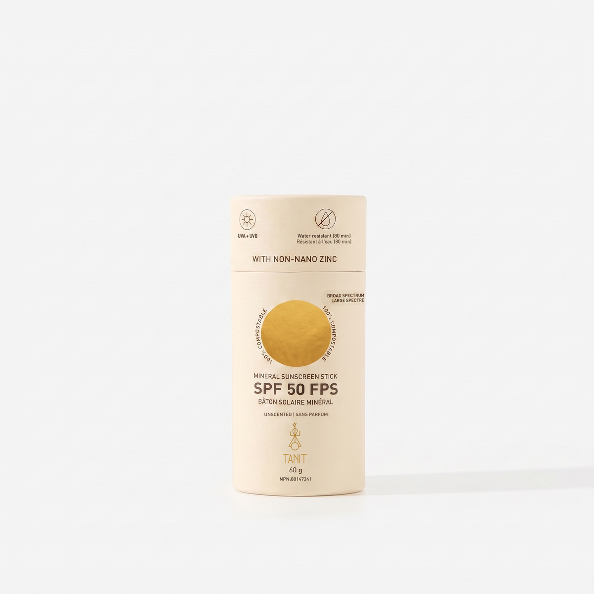 Bâton Solaire Minéral TANIT – Visage & Corps FPS 50